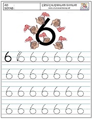 okul öncesi 1 sayısı çizgi çalışması